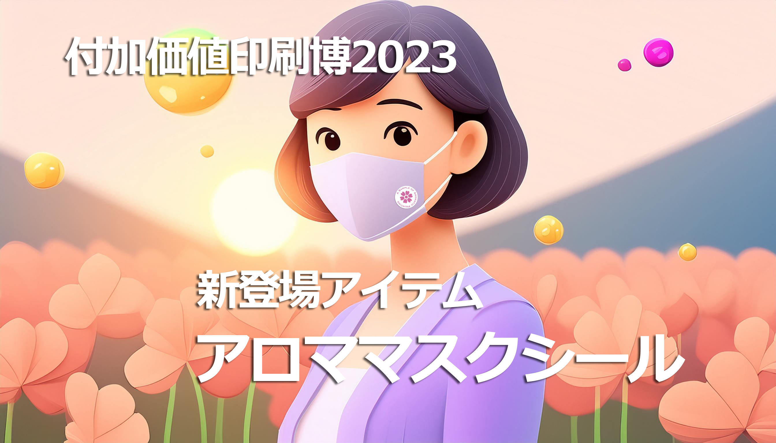 「付加価値印刷博2023」新登場アイテム①　アロママスクシール