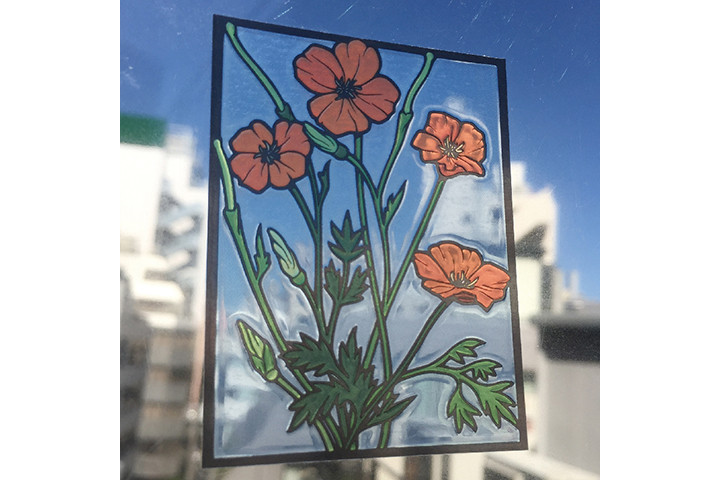 ステンドグラス風シール